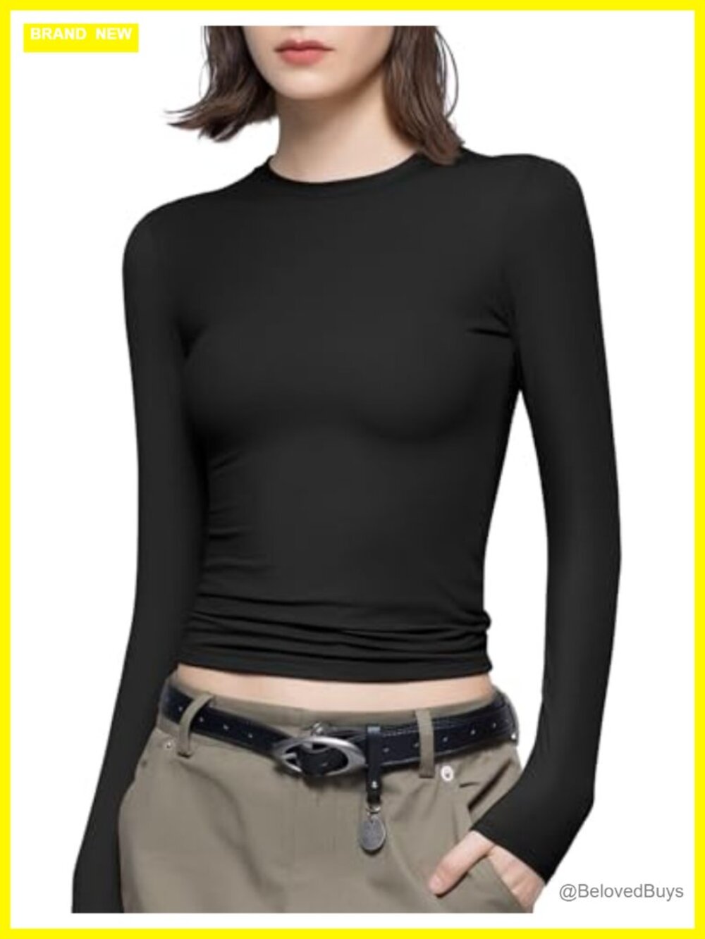 Women's Long Sleeve Crew Neck Slim Fit T-Shirt Basic Tee Fall Top